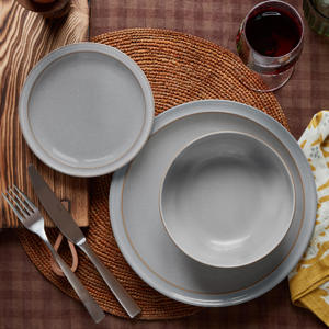 Denby Dove Grey 12 Piece Tableware Set